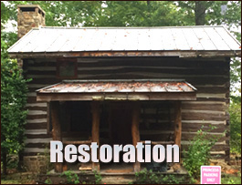 Historic Log Cabin Restoration  Norwood, North Carolina